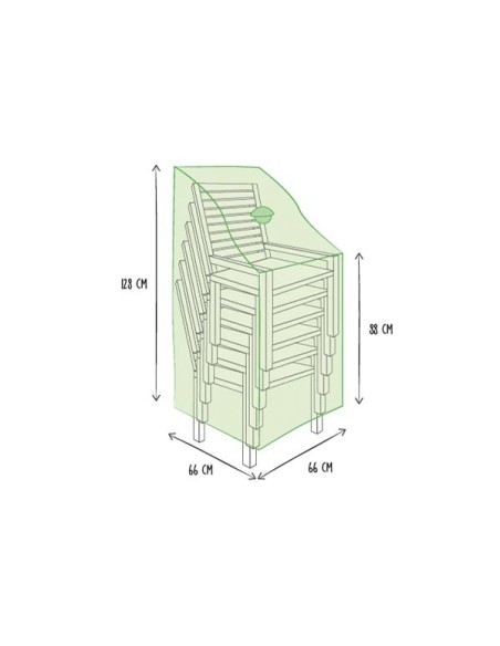 Buitenhoes voor stapelstoelen