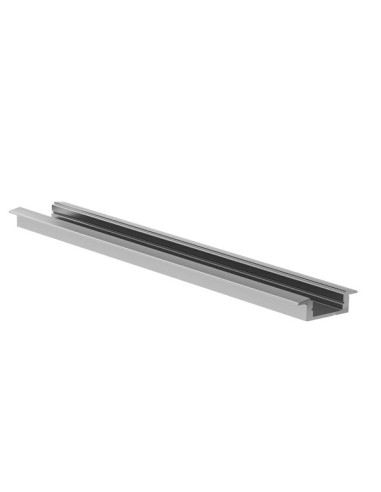 Recessed slimline 7 mm, anodized in silver, aluminium LED profile - 3 meter