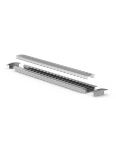Profilé LED encastré slimline 7 mm, anodisé en argent, en... 2