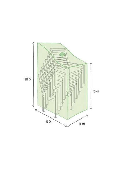 Buitenhoes voor stapelstoelen - 95 cm