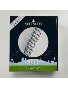 High density lightchain - 680 lamps - white LED - green...