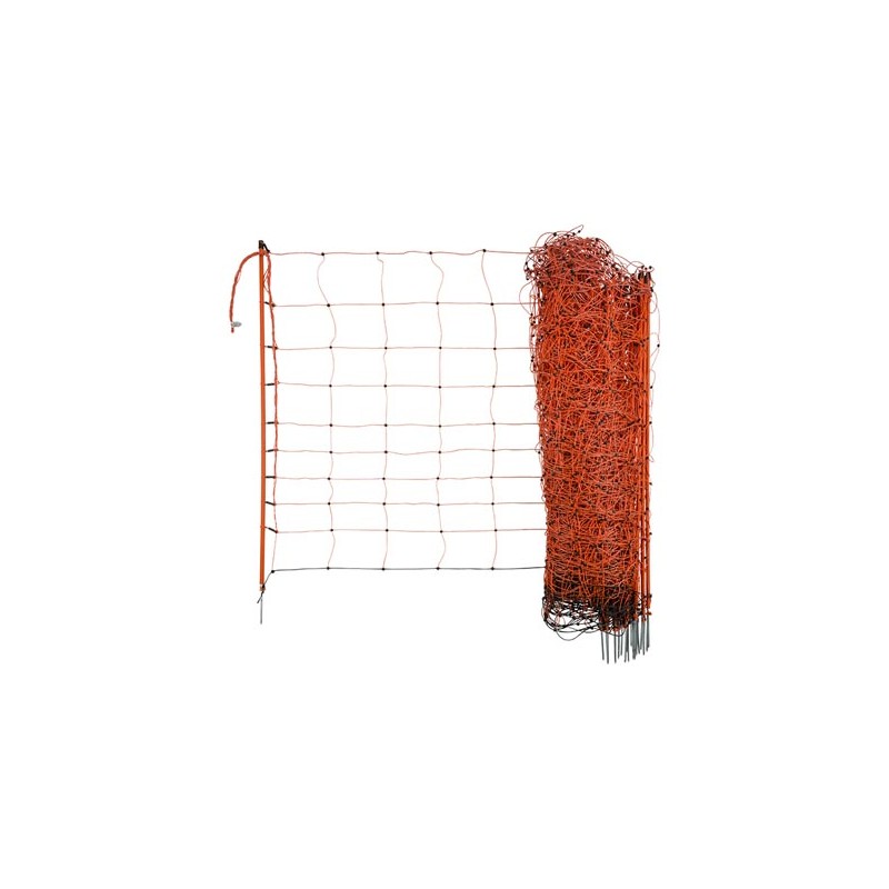OviNet 108 cm, single prong, orange, red posts, electrif , 50 m