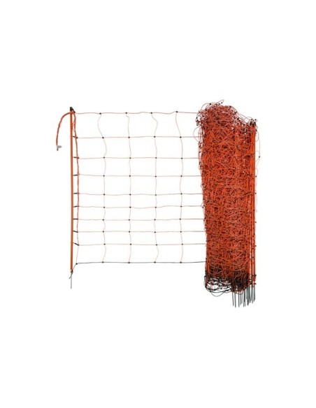 OviNet 108 cm, single prong, orange, red posts, electrif , 50 m