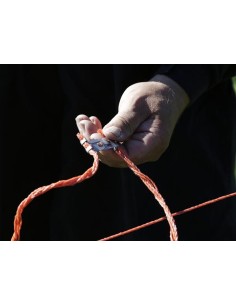 Sheep net 108 cm, orange, single prong, yellow posts, 50m 2