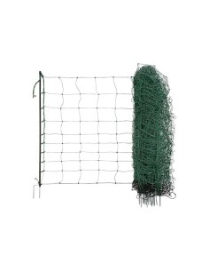 OviNet 90 cm, double prong, green, black posts, electrif.