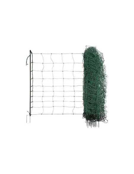 Ovi Net groen 108cm - 50 meter Enkele pen, zwarte palen