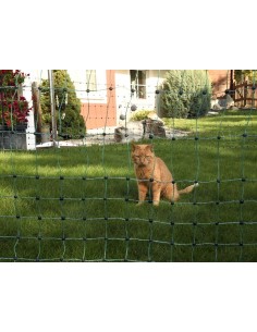 Filet anti-chat 25m, 9 piquets simple pointe 2