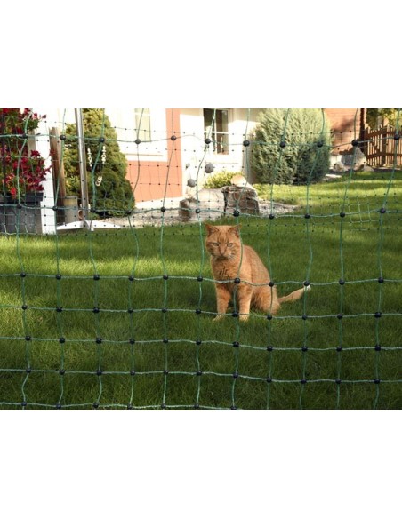 Filet anti-chat 25m, 9 piquets simple pointe