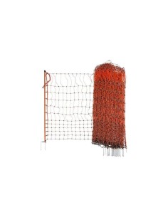 Filet électr. PoultryNet simple pointe orange 50m