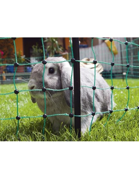 Rabbit netting 25 m, 65 cm, single prong, green