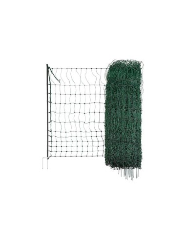 Kippennet (zonder stroom) 112cm-50m. dubbele pen -GROEN-