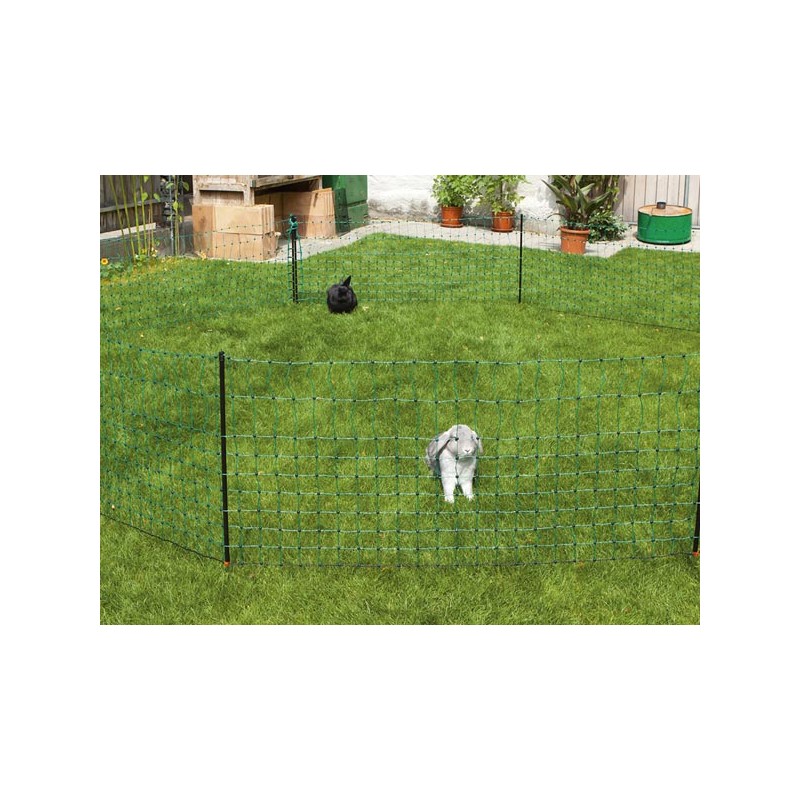 Rabbit netting 50 m, 65 cm, single prong, green