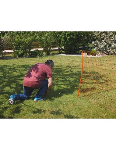 Kippennet  50 m, 106 cm Dubbele pen, oranje