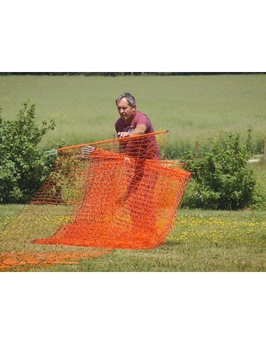 Kippennet  50 m, 106 cm Dubbele pen, oranje