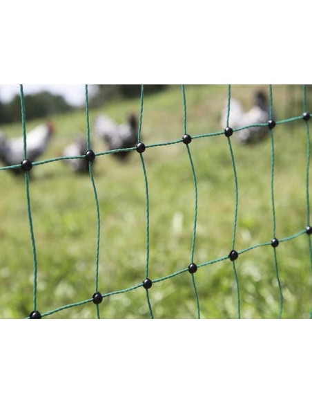 Poultry Netting 25 m, 106 cm Double Prong, green, elec con.