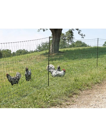 Kippennet groen el.geleidend 25 m / 106 cm dubb. pen