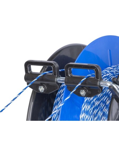 DUO haspel met 2x 250m draad blauw/wit