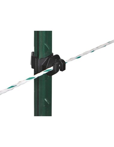 T-Post rope insulator, black, 25 pcs