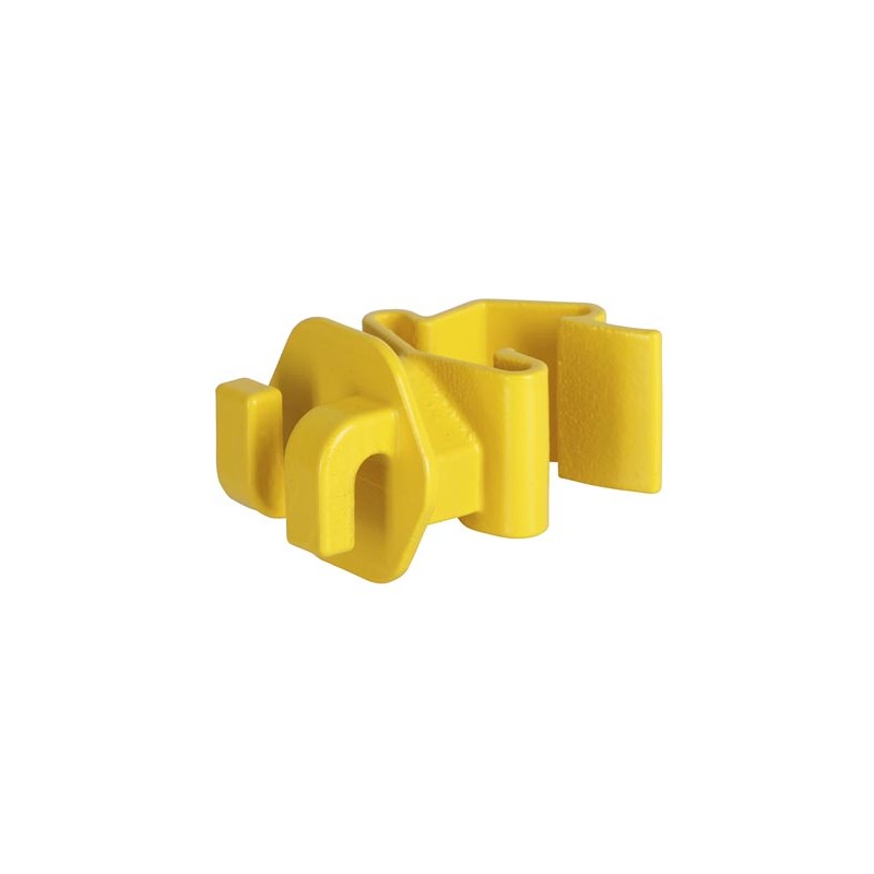 T-Post rope insulator, yellow, 25 pcs