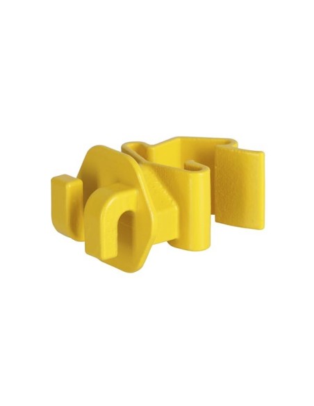 T-Post rope insulator, yellow, 25 pcs