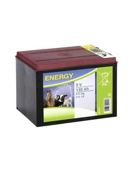 Zinc-carbon dry battery, 9 V, 130 Ah, large case