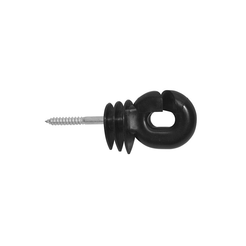 Ring insulator Super BIG black galvanized, 6 mm support, 25 pcs