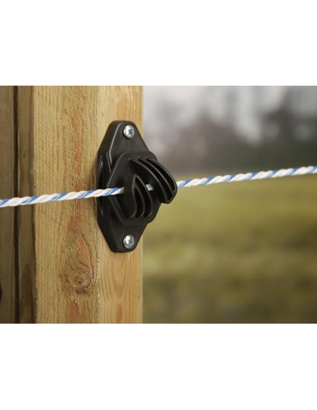 Rope insulator Euro Cord black, 10 pcs