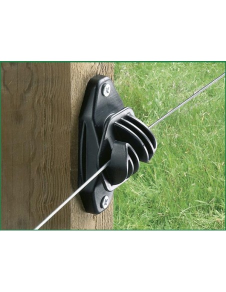 Permanent fencing insulator Highland, black, 10 pcs