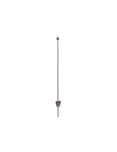 Oval steel post 106 cm, red, with metal eye, 10 pcs