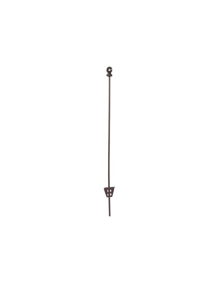 Oval steel post 106 cm, red, with ring, 10 pcs