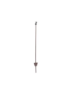 Oval steel post 107 cm, red, with top insulator, 10 pcs