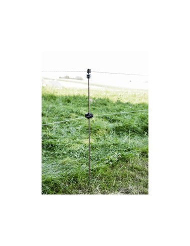 Oval steel post 107 cm, red, with top...