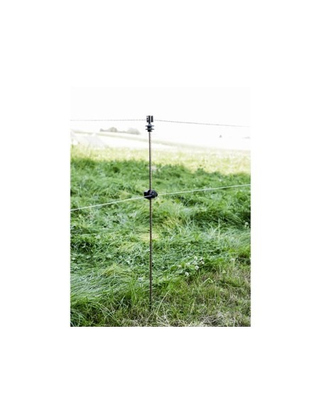 Ovale stalen paal met topisolator, 107cm (10 stuks)