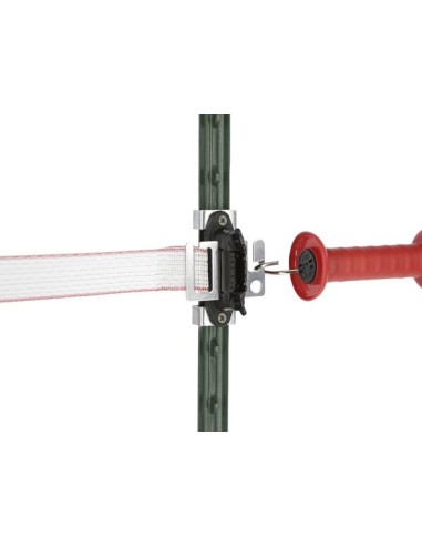 T-post tape insulator for gate handle kit T-post