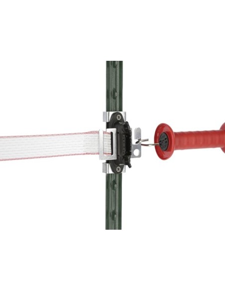 T-post tape insulator for gate handle kit T-post