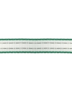 Star band,200m,20mm, Wit/groen, 2xCu 0,30+4x rvs 0,30 2