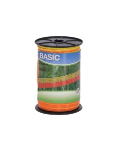 Fencing tape Basic 250 m, 10 mm, yellow, 4 x 0,16 Niro