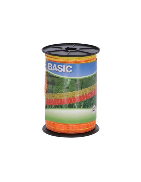 Basic band, 250m 10mm, geel-or., 4x 0,16 rvs