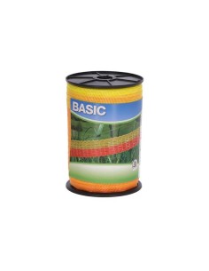 Fencing tape Basic 200 m, 20 mm, yellow, 4 x 0,16 Niro