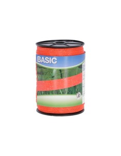 Fencing tape Basic 200 m, 20 mm, orange, 6 x 0,16 Niro