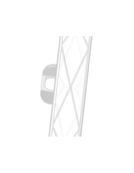 Titan kunststof paal wit, dubbele trede, 110cm (5 stuks)