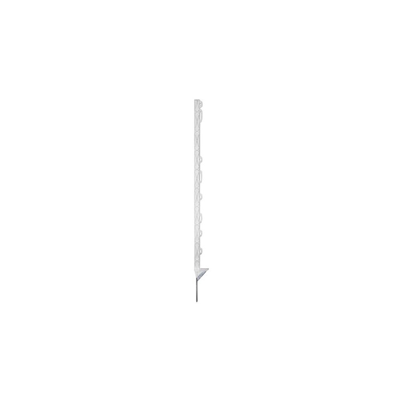 Plastic post Titan Plus 110cm, white, reinforced step, 5 pcs
