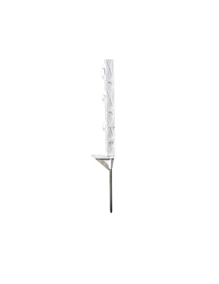 Plastic post Titan Plus 110cm, white, reinforced step, 5 pcs