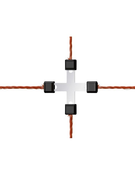 Connecteur croisé pour fil 3mm, acier inox, 5 pièces