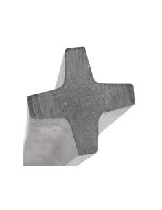 Recycling post cross-profile, grey, 70x70x1500 mm 2