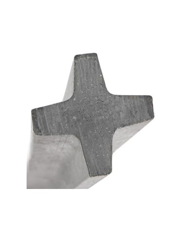 Recycling post cross-profile, grey, 70x70x1500 mm