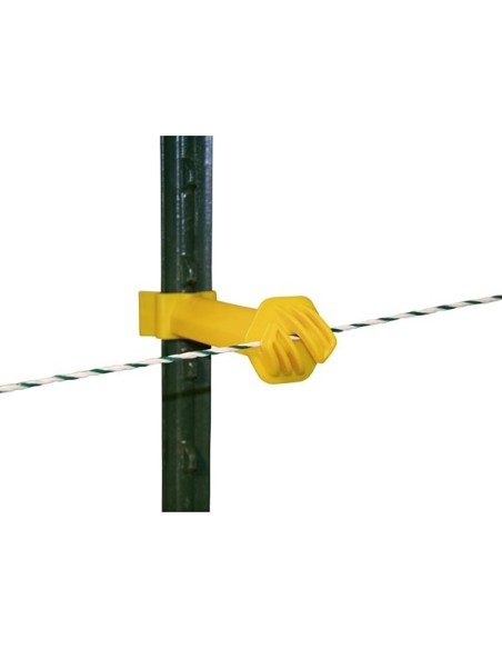 Isolateur écarteur 12,5cm jaune pour T-Post (25 Pièce)