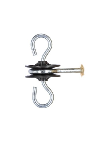 Gate handle insulator, galvanized, 2 hooks, 10 pcs