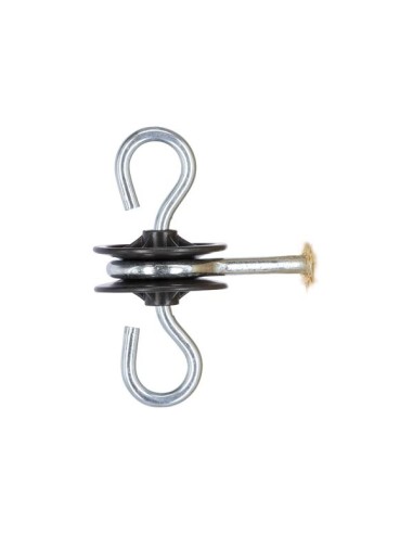 Gate handle insulator, galvanized, 2 hooks, 6...