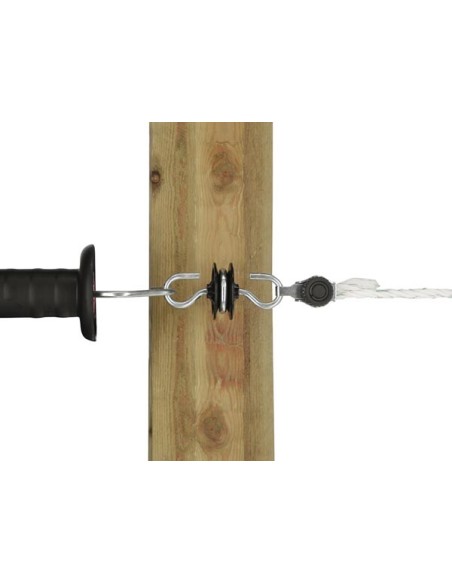 Gate handle insulator, galvanized, 2 hooks, 6 pcs/bl.